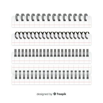 Free Vector | Realistic spiral for notebooks collection