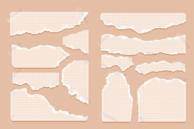 Free Vector | Realistic torn paper collection