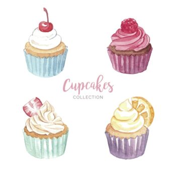 Free Vector | Set of cupcakes