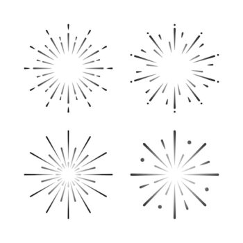 Free Vector | Set of firework explosion vectors