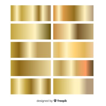 Free Vector | Shiny golden gradient pack