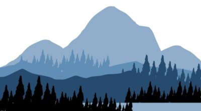 Free Vector | Silhouette shadow of forest scene