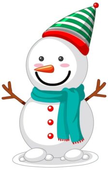 Free Vector | Snowman in christmas theme