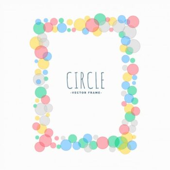 Free Vector | Soft circles cute frame background