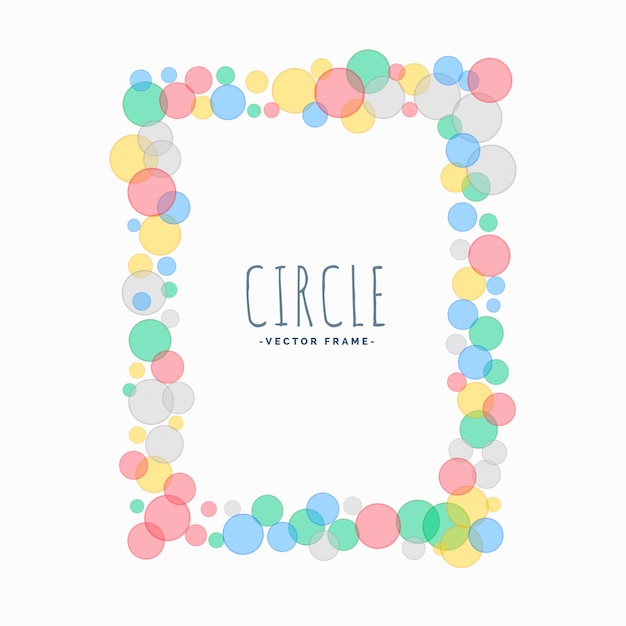 Free Vector | Soft circles cute frame background
