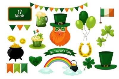 Free Vector | St. patrick day instagram elements