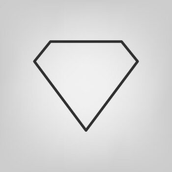 Free Vector | Stroke diamond geometric shape vector