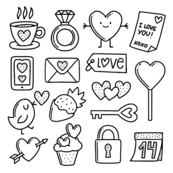 Free Vector | Valentine day element collection