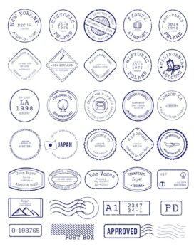Free Vector | Vector of various stamp design