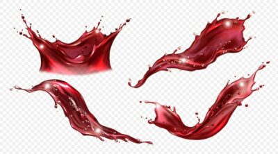 Free Vector | Vector realistic splash of wine or red juice