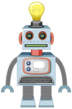 Free Vector | Vintage robot toy on white background