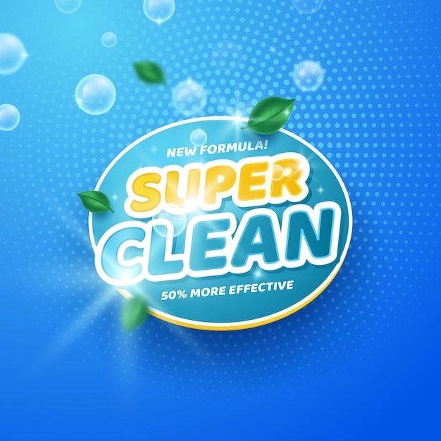 Free Vector | Viricidal and bactericidal cleaner label