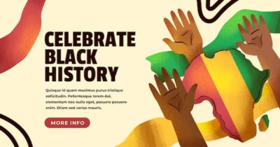 Free Vector | Watercolor black history month banner