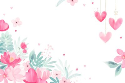 Free Vector | Watercolor valentine's day background