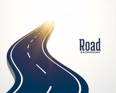 Free Vector | Winding road curve path background
