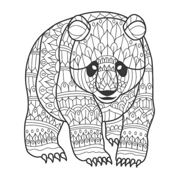 Free Vector | Hand drawn animal mandala illustration