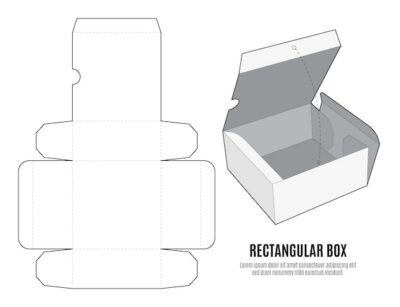 Free Vector | Flat design of box die cut template