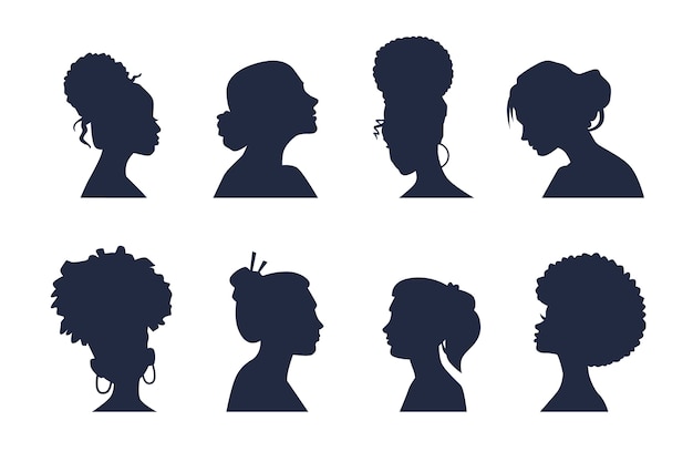 Free Vector | Hand drawn woman silhouette