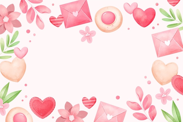 Free Vector | Watercolor valentine's day background