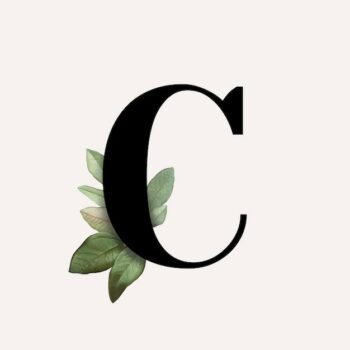 Botanical font letter c | Free Download