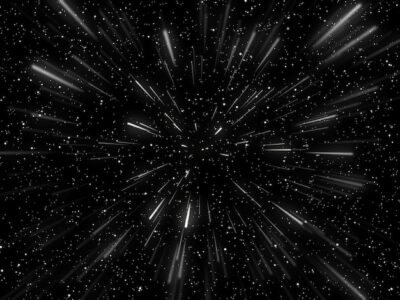 Free Photo | 3d hyperspace background with warp tunnel effect