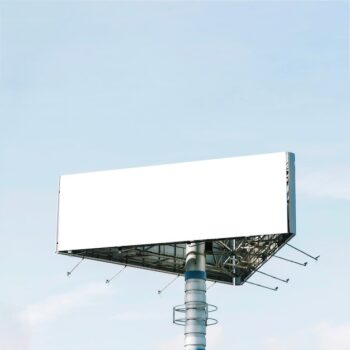 Free Photo | Empty triangle billboard