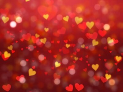 Free Photo | Valentine's day background with heart shaped bokeh lights