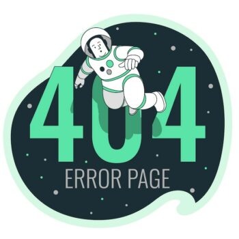 Free Vector | 404 error lost in space concept illustration