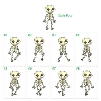 Free Vector | Animation of skeleton