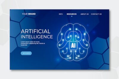 Free Vector | Artificial intelligence landing page