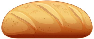 Free Vector | Baguette in cartoon style isolated on white background