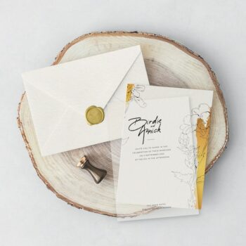 Free Vector | Beautiful wedding invitation with envelope