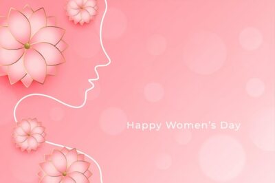 Free Vector | Beautiful women's day flower decorative wishes greeting card