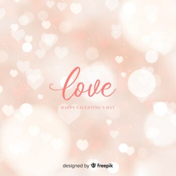 Free Vector | Bokeh valentine background