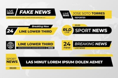 Free Vector | Breaking news banners theme