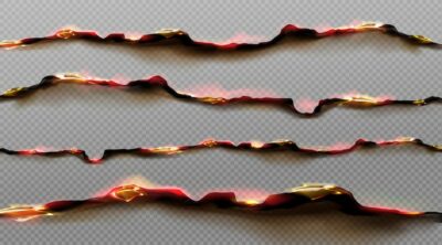 Free Vector | Burn paper borders, burnt page smoldering edges