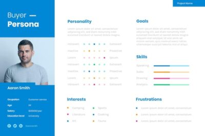 Free Vector | Buyer persona infographics with photo