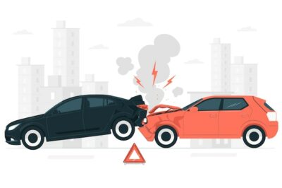 Free Vector | Car crash concept illustration