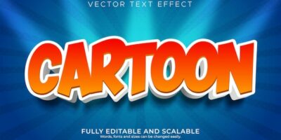 Free Vector | Cartoon bold text effect editable funny and comic text style