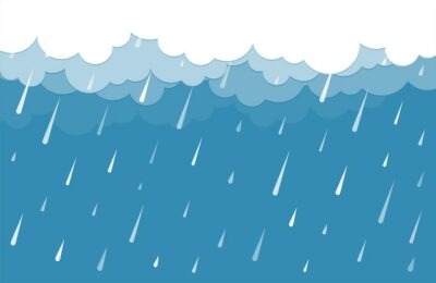 Free Vector | Clouds with rainfall background design