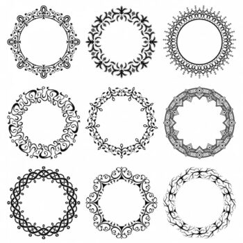Free Vector | Collection of round vintage frames