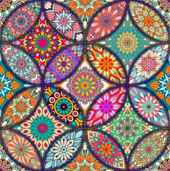 Free Vector | Colorful background with different mandalas