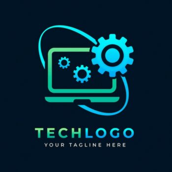 Free Vector | Creative gradient laptop logo template