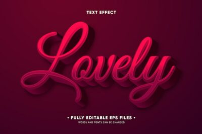 Free Vector | Creative lovely text effect