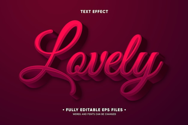 Free Vector | Creative lovely text effect