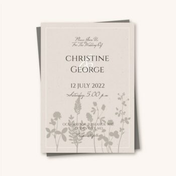 Free Vector | Creative rustic wedding invitation