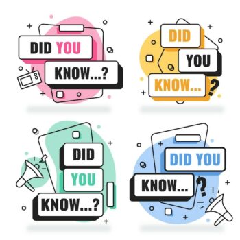 Free Vector | Did you know badges collection