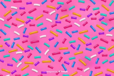 Free Vector | Doughnut pink delicious glaze background