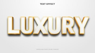 Free Vector | Editable luxury text effect, golden text effect