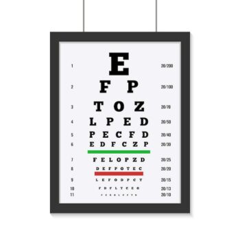 Free Vector | Eye care test board with latin letters flat
